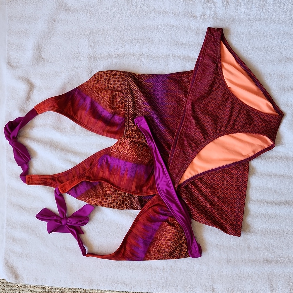 Athleta 3 Piece Swimset (Bikini top and bottom & tankini) Size Small